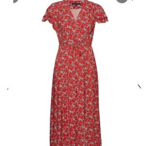 French Connection Maxi Length Floral Dress with Slits Size 6